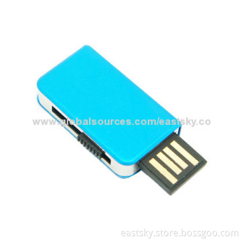 Promotional Slide Thumb Drive, Made of Metal, USB2.0 Interface, 64MB to 32GB Memory CapacityNew